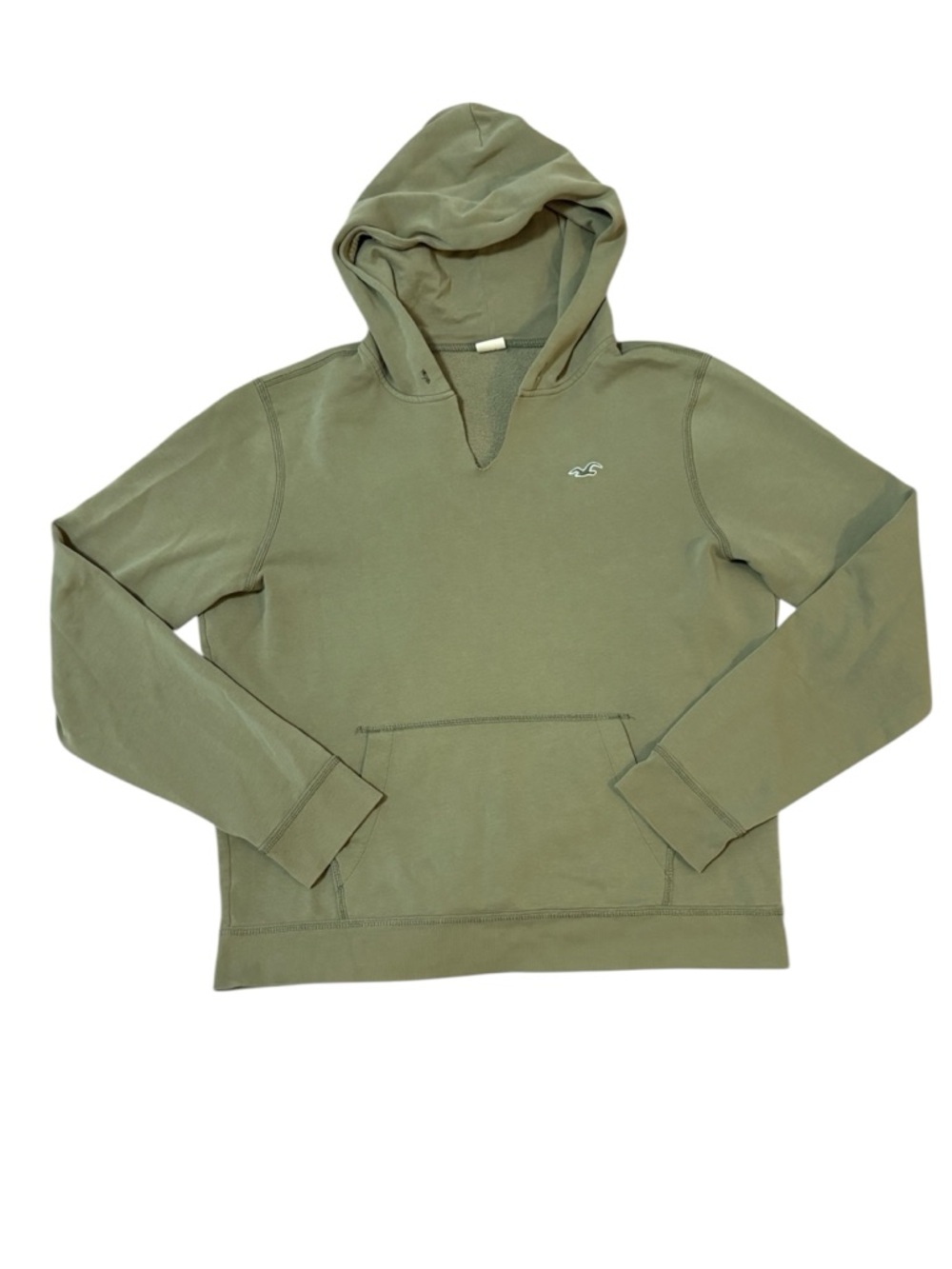 Hollister Olive Green Pullover Hoodie #185